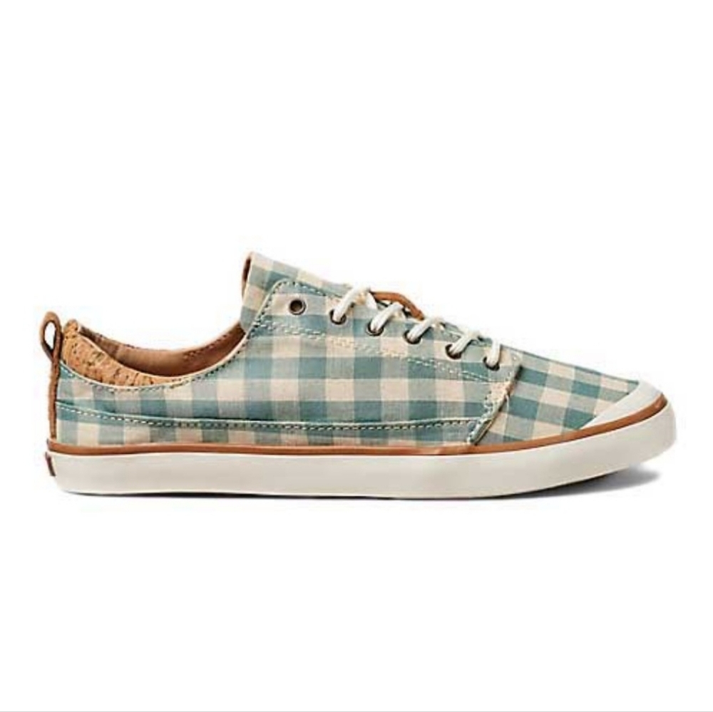 Reef | Teal Blue Gingham Walled Low TX Sneaker 7